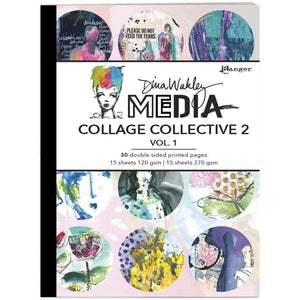 Scrapbooking  Dina Wakley Media Mixed Media Collage Collective 2 Vol 1 Paper Collections 12x12