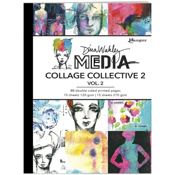 Scrapbooking  Dina Wakley Media Mixed Media Collage Collective 2 Vol 2 Paper Collections 12x12