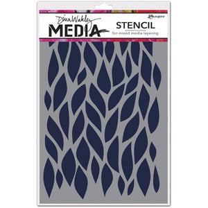Scrapbooking  Dina Wakley Media Stencils 9"X6" Big Leafy Paper Collections 12x12