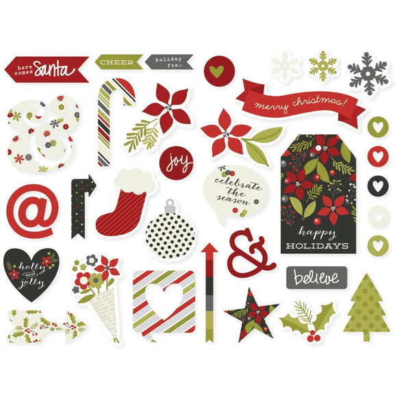 Scrapbooking  DIY Christmas Chipboard Stickers Paper Collections 12x12