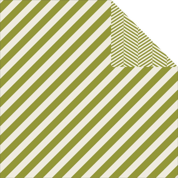 Scrapbooking  DIY Christmas Evergreen Stripe Paper 12x12 Paper Collections 12x12