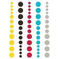 Scrapbooking  DIY Enamel Dots Teal Red Yellow Paper Collections 12x12