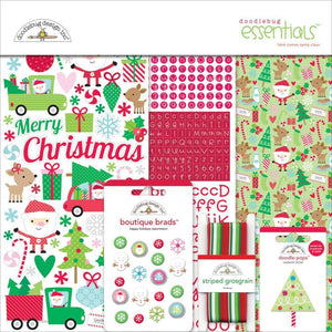 Scrapbooking  Doodlebug Essentials - Here Comes Santa Claus Page Kit 12"X12" Paper Collections 12x12