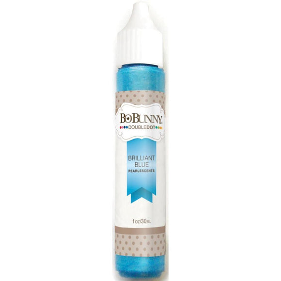 Scrapbooking  Double Dot Pearlescents Brilliant Blue Acrylic Paint Tubes 1oz Paper Collections 12x12