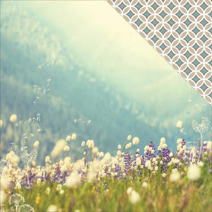 Scrapbooking  Dream in Color Fields of Bliss Paper 12x12 Paper Collections 12x12