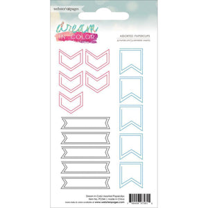 Scrapbooking  Dream In Color Paperclips 15pc Paper Collections 12x12