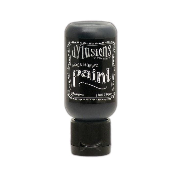 Scrapbooking  Dylusions Acrylic Paint 1oz - Black Marble Paper Collections 12x12