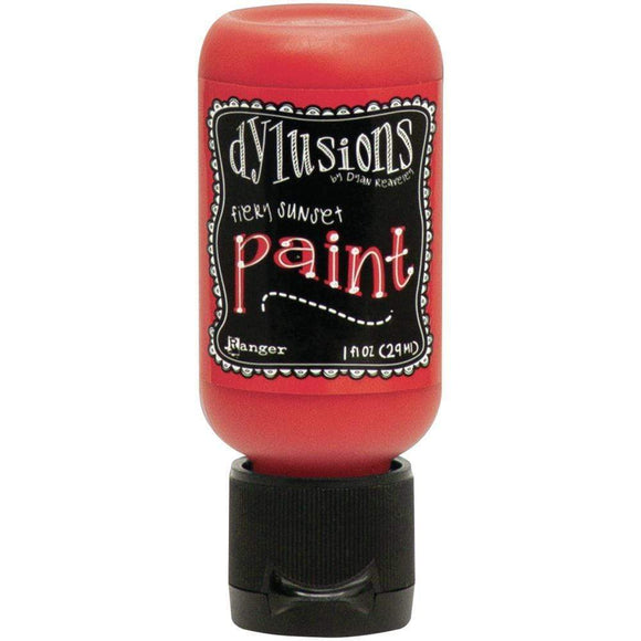 Scrapbooking  Dylusions Acrylic Paint 1oz - Fiery Sunset Paper Collections 12x12