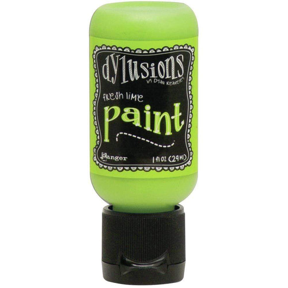 Scrapbooking  Dylusions Acrylic Paint 1oz - Fresh Lime Paper Collections 12x12