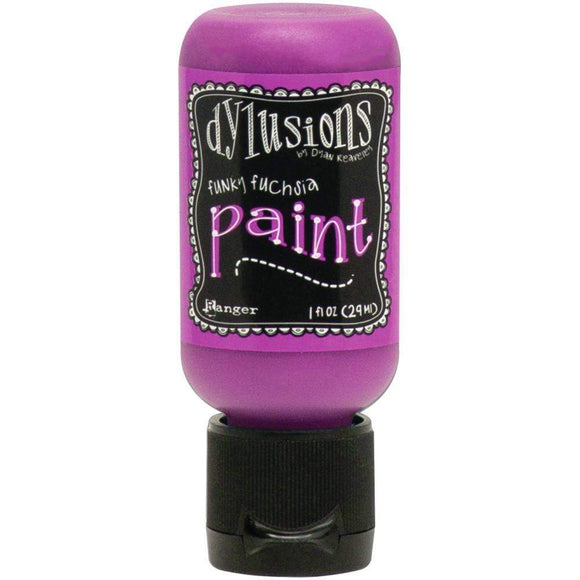 Scrapbooking  Dylusions Acrylic Paint 1oz - Funky Fuschia Paper Collections 12x12