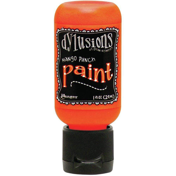 Scrapbooking  Dylusions Acrylic Paint 1oz - Mango Punch Paper Collections 12x12
