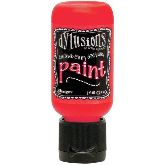 Scrapbooking  Dylusions Acrylic Paint 1oz - Strawberry Daiquiri Paper Collections 12x12