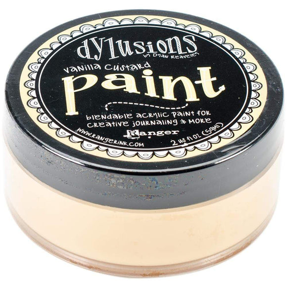 Scrapbooking  Dylusions Blendable Acrylic Paint 2oz - Vanilla Custard Paper Collections 12x12