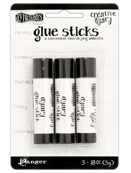 Scrapbooking  Dylusions Creative Dyary Mini Glue Sticks 3/Pkg Paper Collections 12x12