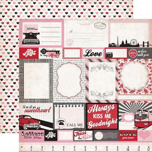 Scrapbooking  Echo Park Yours Truly Journalling Cards Paper Collections 12x12