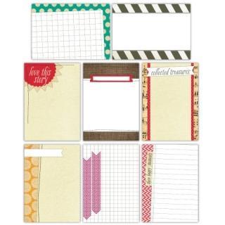 Scrapbooking  Elle's Studio Collected Note Tags set of 8 Paper Collections 12x12