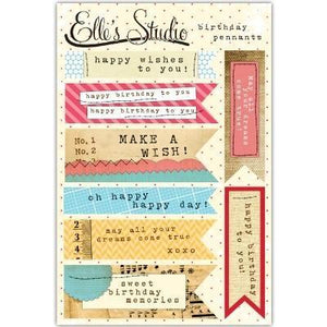 Scrapbooking  Elle's Studio Handmade Layers Pennants Birthday Paper Collections 12x12