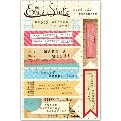 Scrapbooking  Elle's Studio Handmade Layers Pennants Birthday Paper Collections 12x12