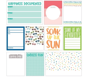 Scrapbooking  Elles Studio Sunny Days Journalling Tags 10pk Paper Collections 12x12