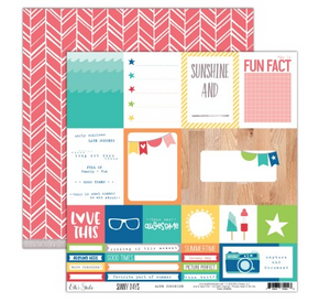 Scrapbooking  Elles Studio Sunny Days More Sunshine Paper 12x12 Paper Collections 12x12