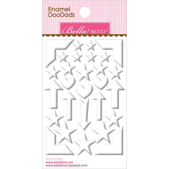 Scrapbooking  Enamel Doodads Milk White Paper Collections 12x12