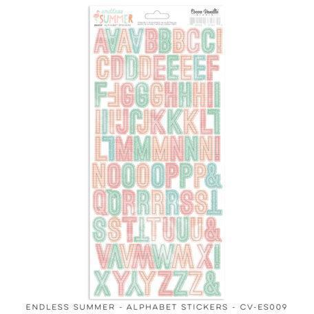 Scrapbooking  Endless Summer Alphabet Stickers 6x12 Paper Collections 12x12