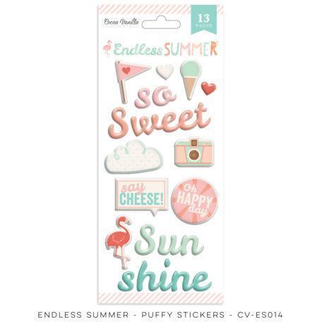 Scrapbooking  Endless Summer Puffy Stickers Paper Collections 12x12