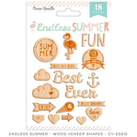 Scrapbooking  Endless Summer Wood Veneer 18pk Paper Collections 12x12