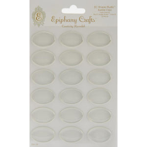 Scrapbooking  Epiphany Oval 25mm Clear Bubble caps Paper Collections 12x12