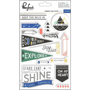 Scrapbooking  Escape The Ordinary Fabric Die-Cuts 16/Pkg Paper Collections 12x12