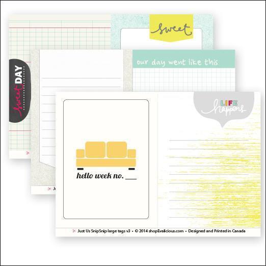 Scrapbooking  Evalicious Just Us SnipSnip Large Tags V1 Paper Collections 12x12