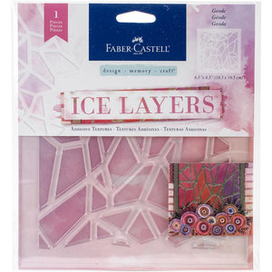Scrapbooking  Faber Castell Ice Layers Adhesive Textures 6.5"X 6.5" Geode Paper Collections 12x12