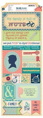 Scrapbooking  Family Is Nutz Sticker Paper Collections 12x12