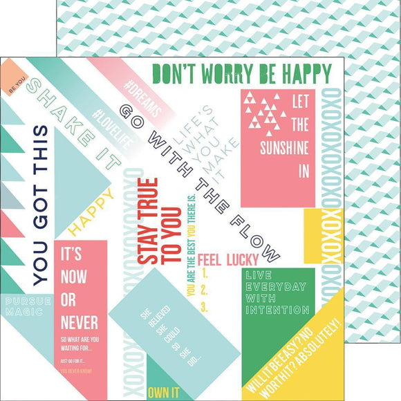 Scrapbooking  Felicity - Happy Words Paper 12x12 Paper Collections 12x12