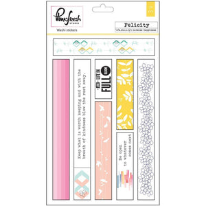 Scrapbooking  Felicity Washi Tape Stickers 4"X6" 3/Sheets Paper Collections 12x12