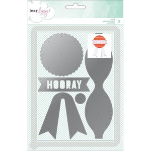 Scrapbooking  Fine & Dandy Dies 5/Pkg Bow/Prize Ribbon Paper Collections 12x12