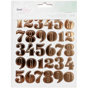 Scrapbooking  Fine & Dandy Sticker Book 6/Pages Gold Foil Numbers, Hearts & Circles Paper Collections 12x12