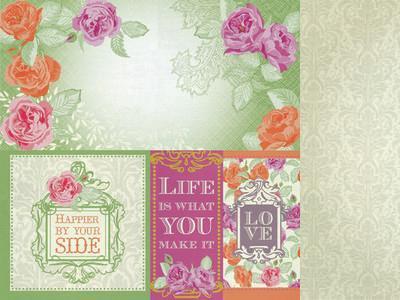 Scrapbooking  Flora Delight Happiness Paper Collections 12x12