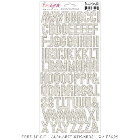 Scrapbooking  Free Spirit Alpha Sticker Sheet 6x12 Paper Collections 12x12
