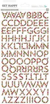 Scrapbooking  Get Happy Puffy Alpha Stickers Paper Collections 12x12