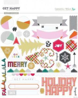 Scrapbooking  Get Happy Stickers Paper Collections 12x12