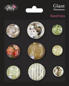 Scrapbooking  Glitz Designs French Kiss GIANT RHINESTONES Paper Collections 12x12