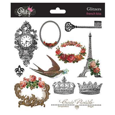 Scrapbooking  Glitz Designs French Kiss GLITZERS Paper Collections 12x12