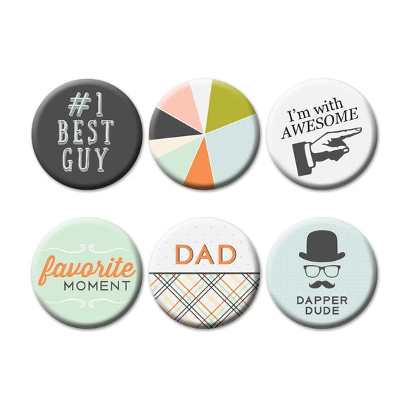 Scrapbooking  Good Fellows Flair Embellishments 6/Pkg Paper Collections 12x12