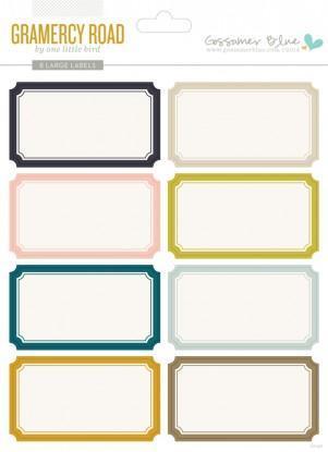 Scrapbooking  Gramercy Road Large Labels Paper Collections 12x12