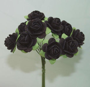 Scrapbooking  Green Tara 2cm Black Roses 10pc Paper Collections 12x12