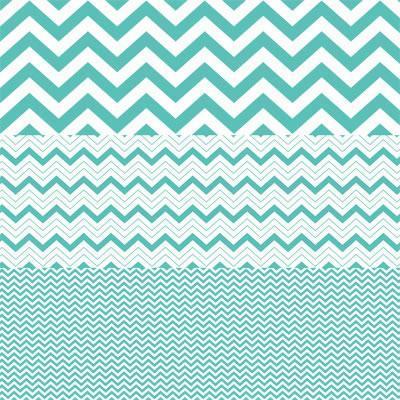 Scrapbooking  Hambly Screen Prints Antique Teal Chevron Mash Up Paper Collections 12x12