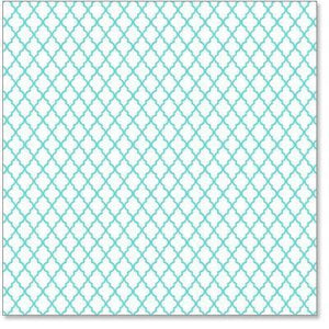 Scrapbooking  Hambly Screen Prints Lattice Teal Paper Collections 12x12