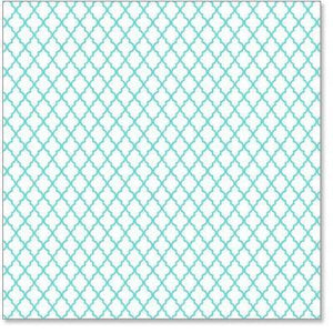 Scrapbooking  Hambly Screen Prints Lattice Teal Paper Collections 12x12