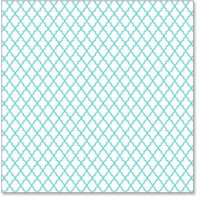 Scrapbooking  Hambly Screen Prints Lattice Teal Paper Collections 12x12